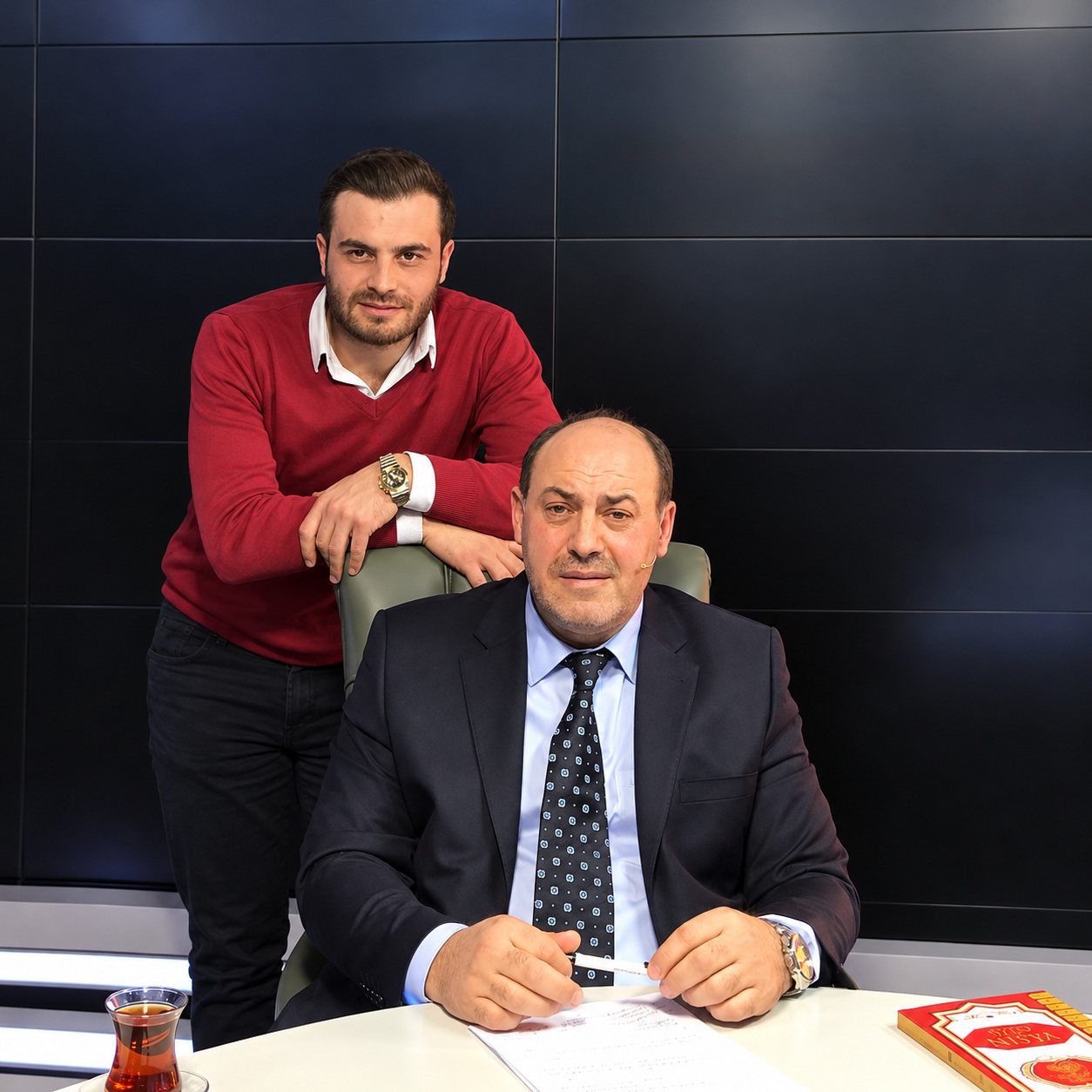 Burak Memişoğlu ve babası merhum Salih Memişoğlu Hoca